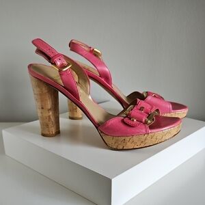 STUART WEITZMAN Chic Pink Platform Heels Size US 9.5